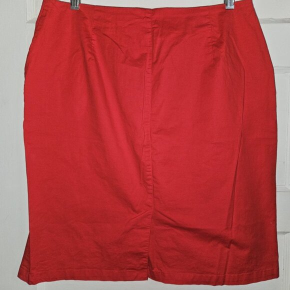 * JEANOLOGY Red Straight Skirt Ladies Size 18 - Picture 3 of 3